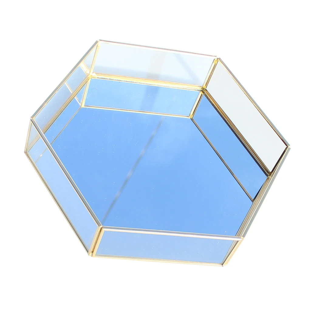 

Hexagon Glass Terrarium Container Plant Home/Office Table Decorative Case US