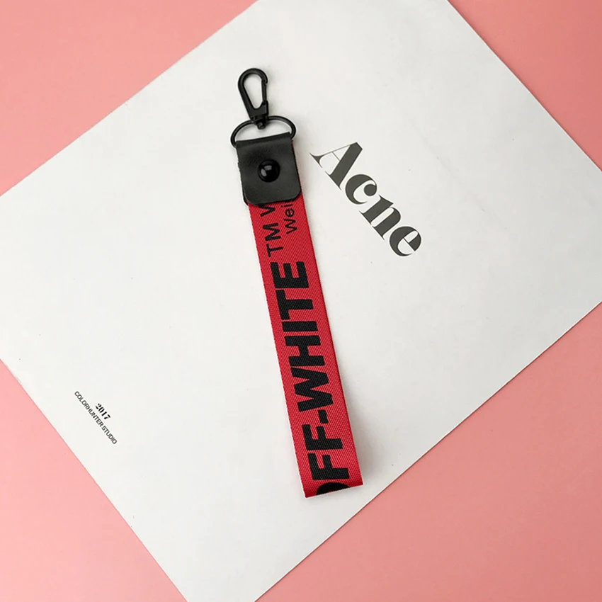 Off White брелок для женщин лента porte clef чехол телефона llaveros sleutelhanger chaviro portachiavi |