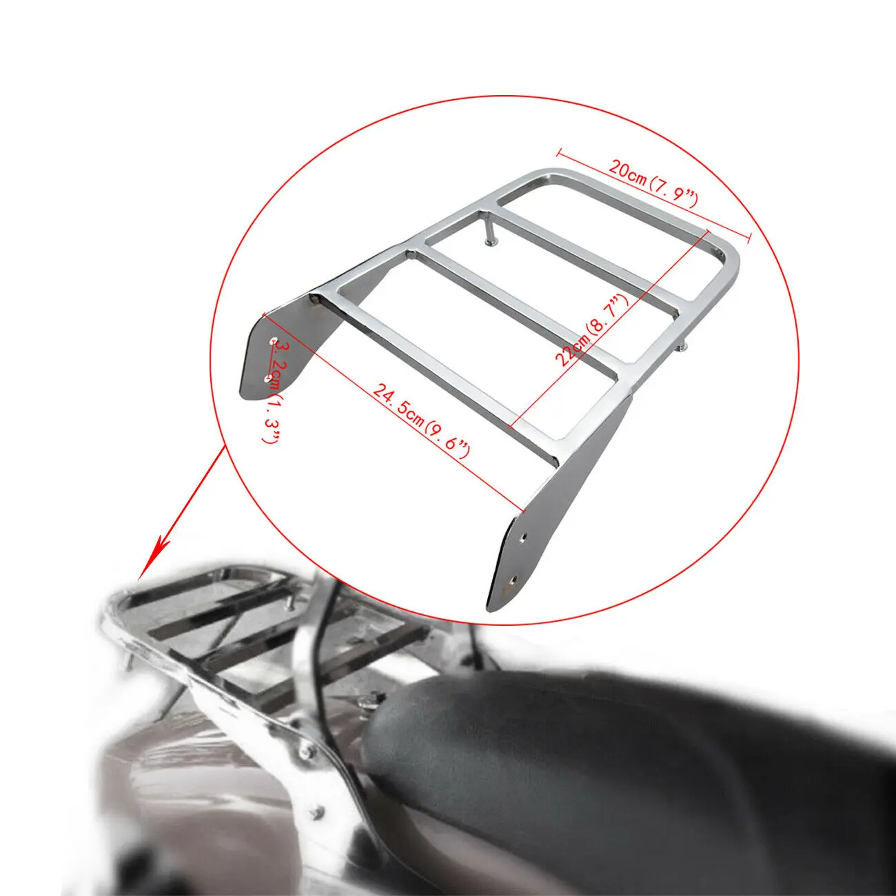 Багажник для мотоцикла задняя спинка Yamaha V Star 400 650 1100 Classic XVS 1998 2011 /Dragstar 00 11|Сиденья