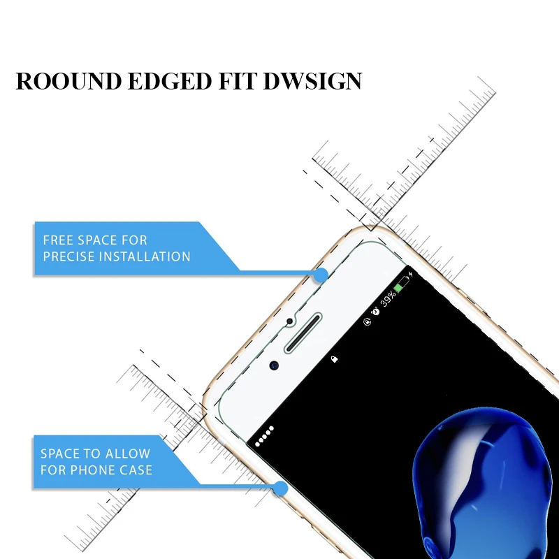 Закаленное стекло для iPhone 11 Pro Max XS XR X XSMax 0 26 мм 2.5D 9H Защита экрана 4 5 6 6S 7 8 Plus |