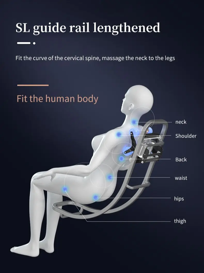 

2021 New Luxury SL Track Electric Full Body 4D Smart Large Screen Touch Simple Operation Massage Chair