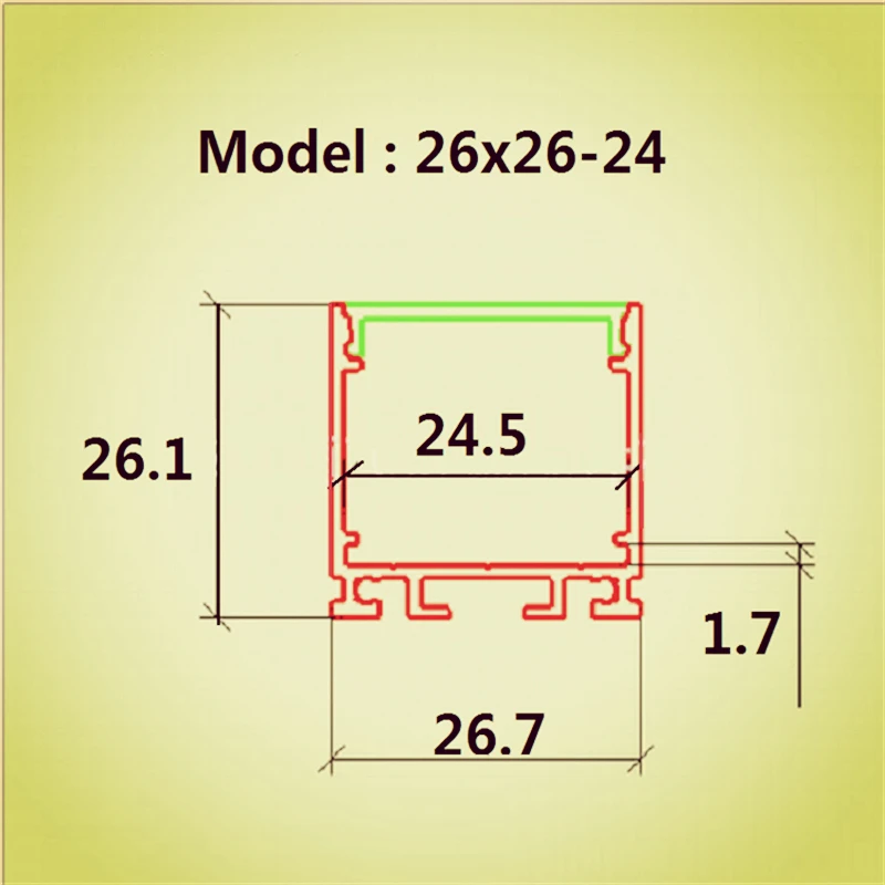 Алюминиевый профиль светодиода 1 м 40 Дюймов 5-25 шт. светодиодная полоса 24 мм