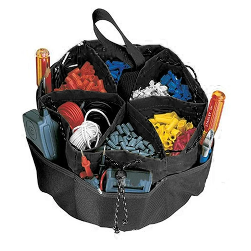 

Large Capacity Gardening Tote Bag 22 Pockets Parachute Shape Garden Tool Storage Handbag Reusable Wear-Resistant Home