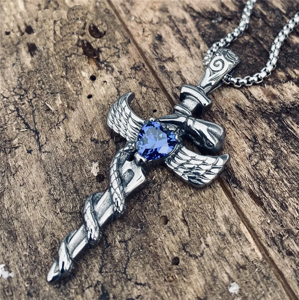 

Stainless Steel Men's Death Skeleton Skull Grim Reaper Pendant Necklace