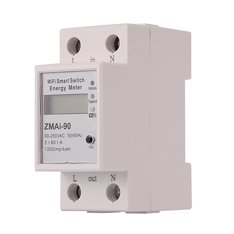 

Digital Display Wifi Smart Meter Household Single-Phase Rail Type Electric Energy Meter 50Hz / 60Hz