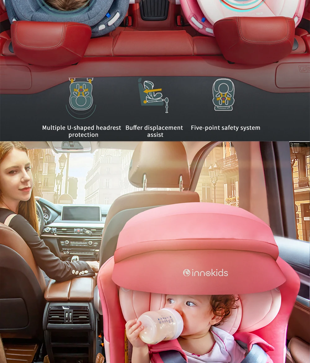 Innokids детское безопасное сиденье для детей 0-12 лет, автомобильное детское автомобильное кресло с поворотом на 360 градусов, сидящее детское автомобильное кресло