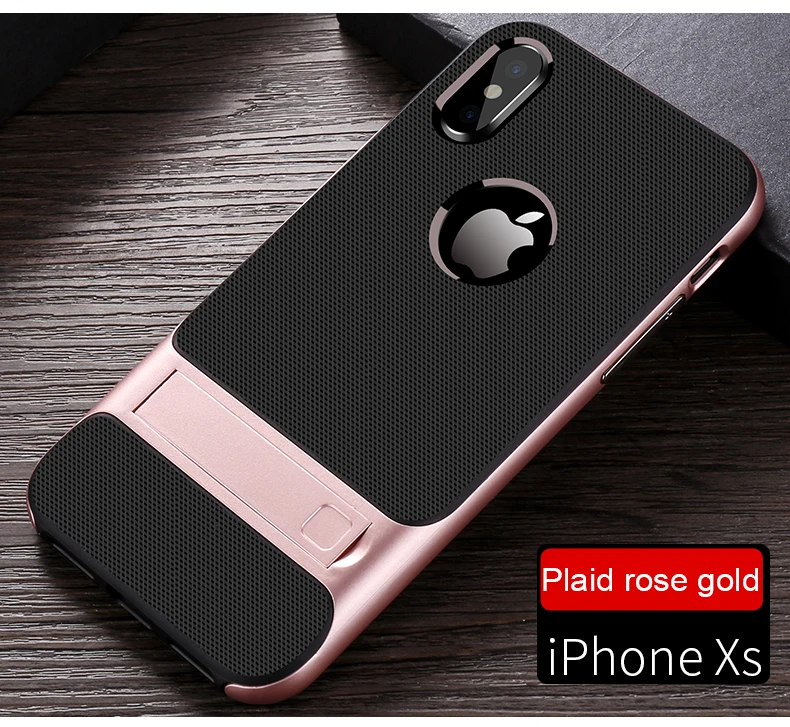 Для iPhone 11 Pro Max Чехлы ударопрочный чехол из смешанных материалов задняя крышка Подставка для Apple iPhone XR X Xs 6 6s s 7 8+ Plus Полный чехол для телефона
