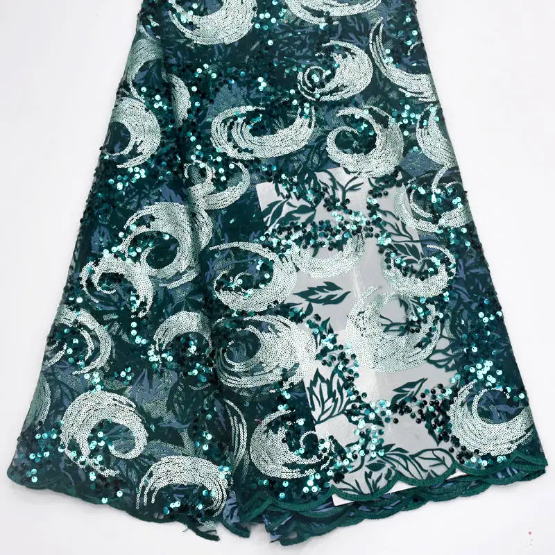 34 Популярная африканская кружевная ткань/Высокое качество нигерийское Сетчатое кружево/Французский Тюль кружевная ткань для модных платьев AD712 - Цвет: 34
