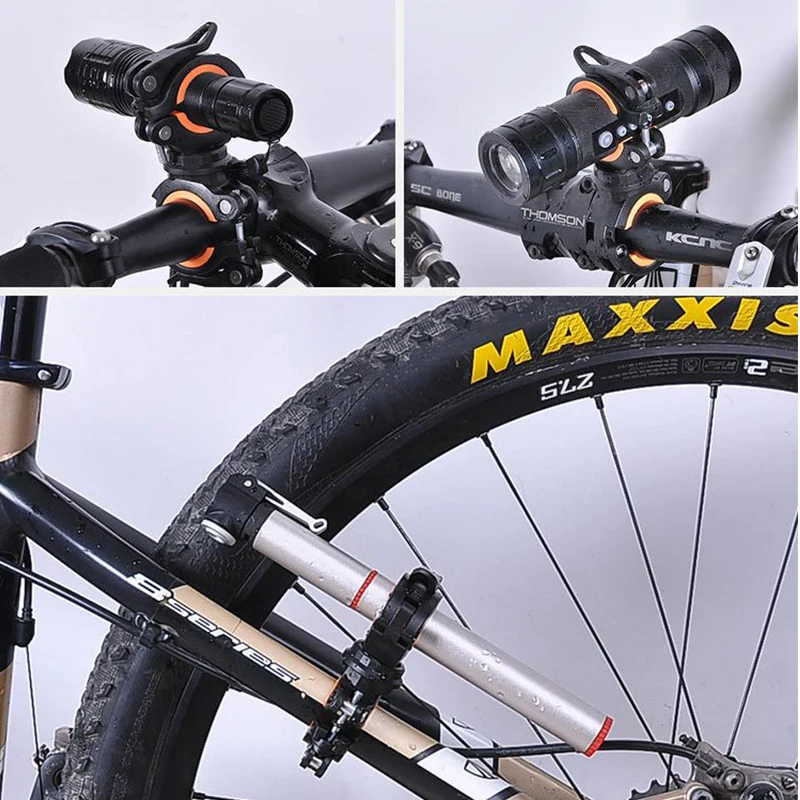 360 Degree Rotatable Bicycle Flashlight Holder Bike Lantern Mount Stand Bracket Clamp Quick Release LED Torch Lamp Clip Grip | Лампы и