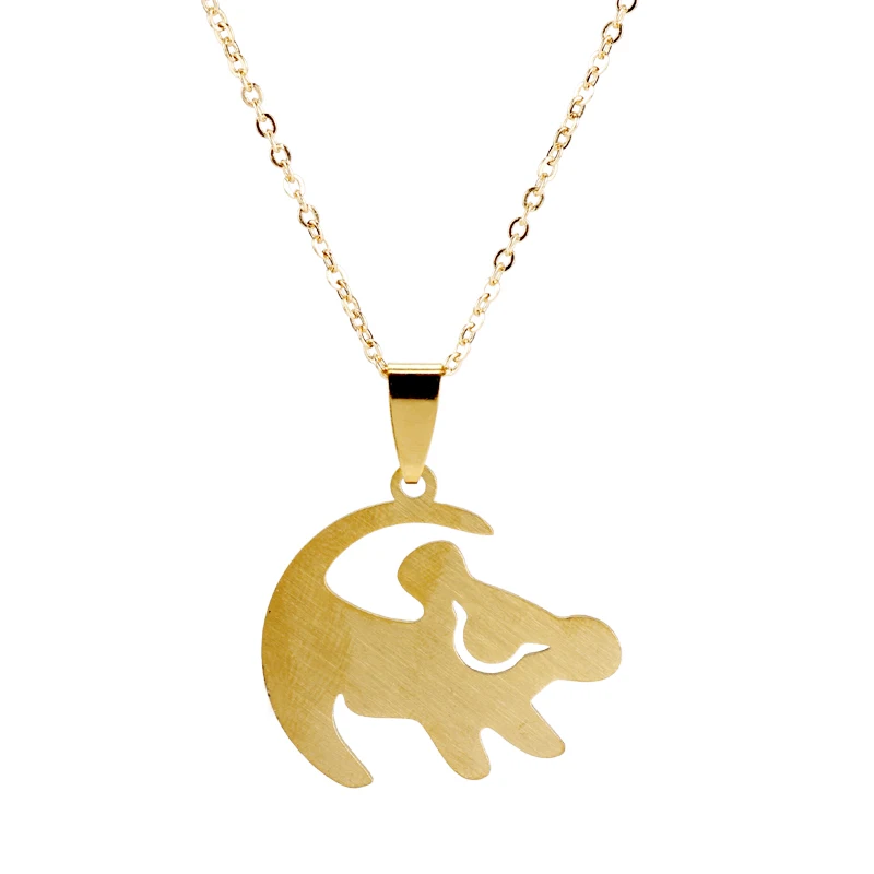 003 gold Король Лев Simba помните, кто вы, ожерелье с надписью, модные ювелирные изделия, подвески из нержавеющей стали, ожерелье s, сын, дочь, подарки - Окраска металла: 003 gold