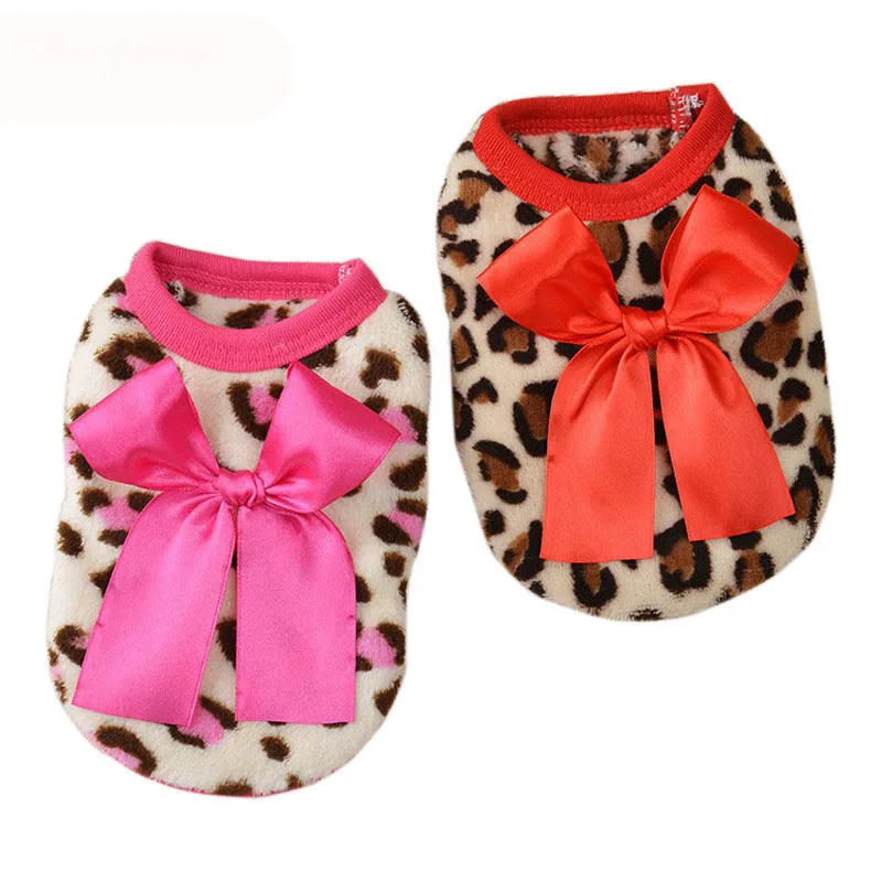 Жилет для собак XXXS XXS мягкая хлопковая рубашка без рукавов с леопардовым принтом