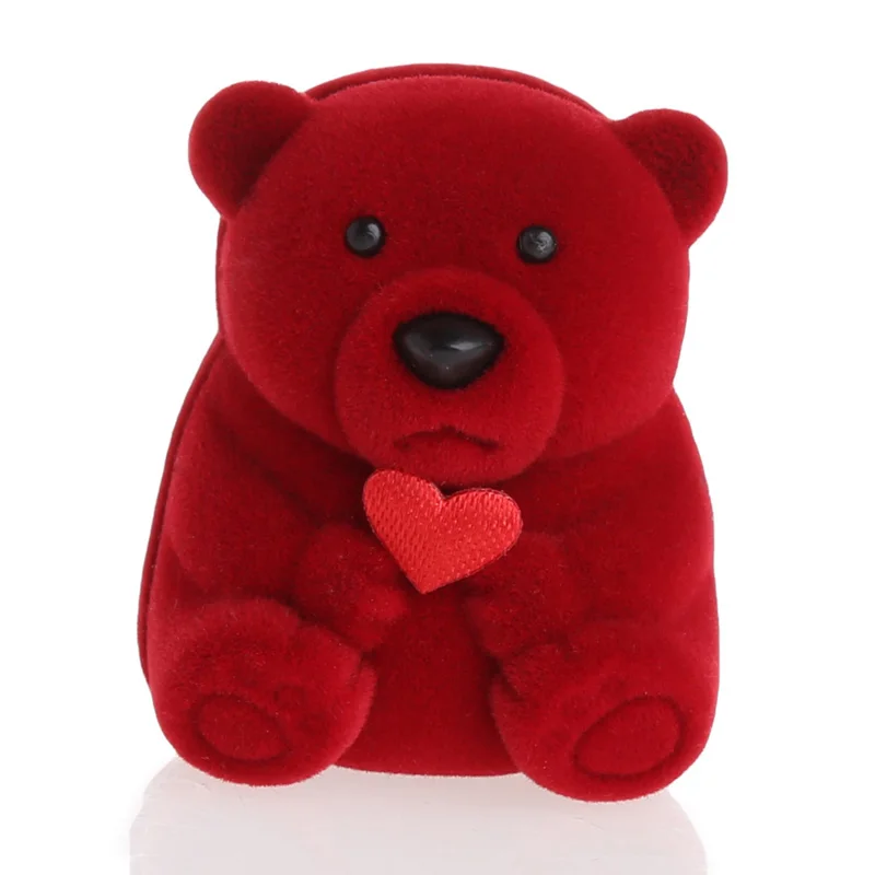 Мини милый медведь ювелирные изделия подарочные коробки для колец и небольших