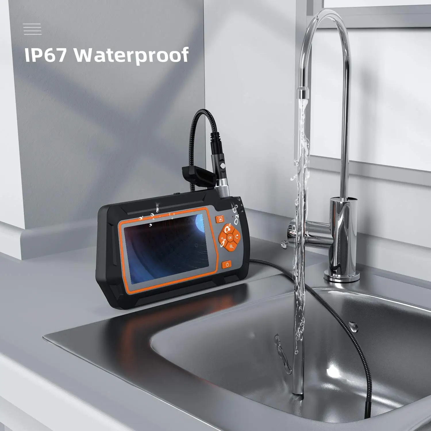 1080P 5 мм с двумя объективами промышленная камера-эндоскоп 2.0MP HD 4 3-дюймовым экраном