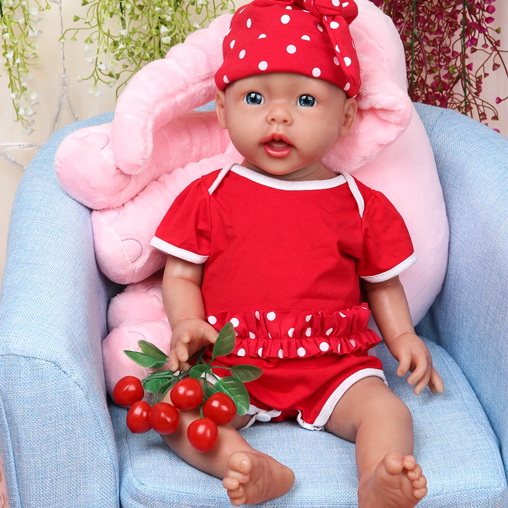 IVITA WG1515 50 см 3960 г реалистичные голубые глаза силиконовые новорожденные младенцы мягкие реалистичные игрушки для девочек