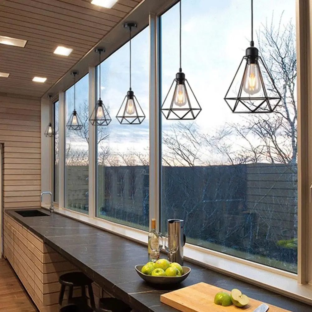 Абажур подвесной светильник промышленный Проволочная клетка в стиле ретро