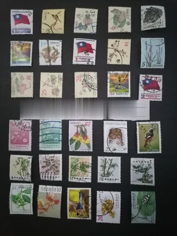 

30 шт., китайские Обычные почтовые штампы с почтовой отметкой для коллекции, оригинальные