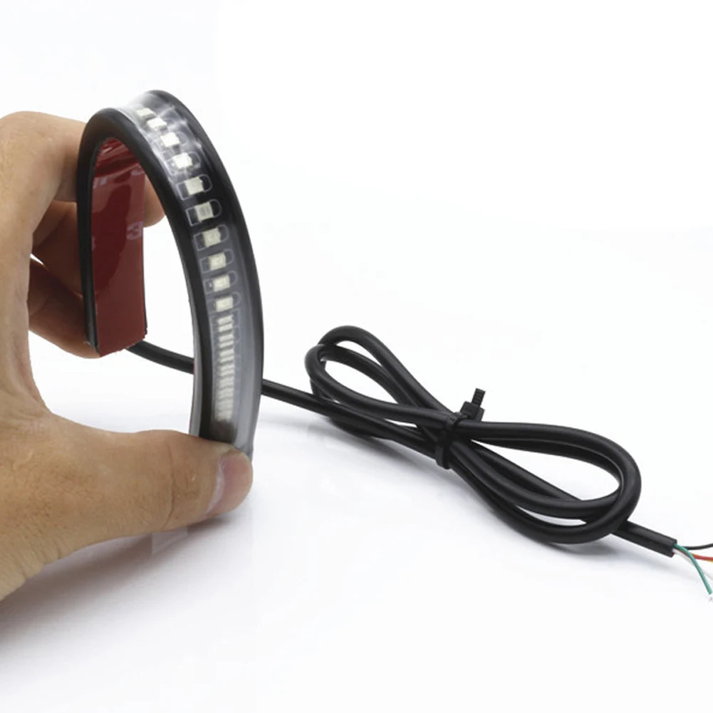 48SMD Универсальный светодиодный фонарь для мотоцикла с полосой поворота