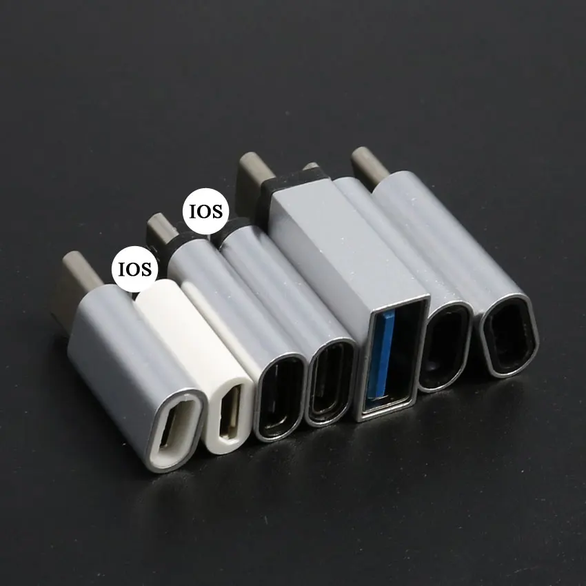 Серебристый кабель для зарядки данных конвертер адаптер IOS/Android Micro USB Type-C к 3 0 USB-C |