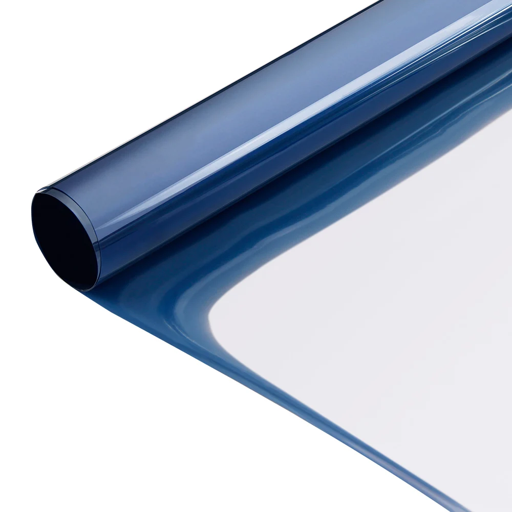 Статическая Тонировочная пленка Sunice серебристого и синего цветов для окон