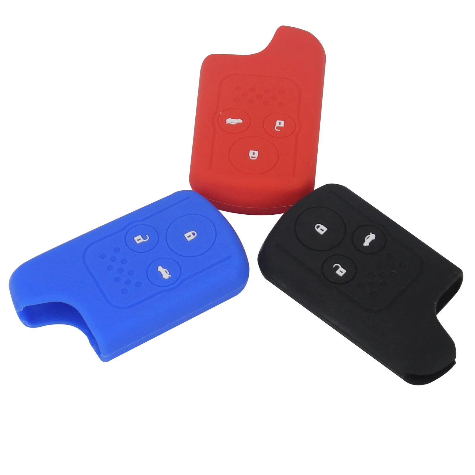 

Jingyuqin, 10 шт., 3BTN, силиконовый цветной чехол для Honda For JAZZ/CRV Odyssey CIVIC ACCORD, защита, замена