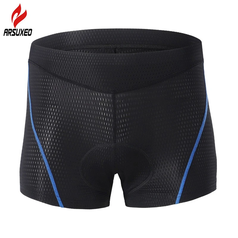 

Arsuxeo Men's Cycling Shorts Underwear Breathable Quick Dry Mesh Fabric Road Bike Bicycle Shorts with Sponge Silicone Gel Pad
