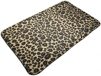 leopard print background door mat non slip bath mat bathroom kitchen floor carpet mat 50x80cm