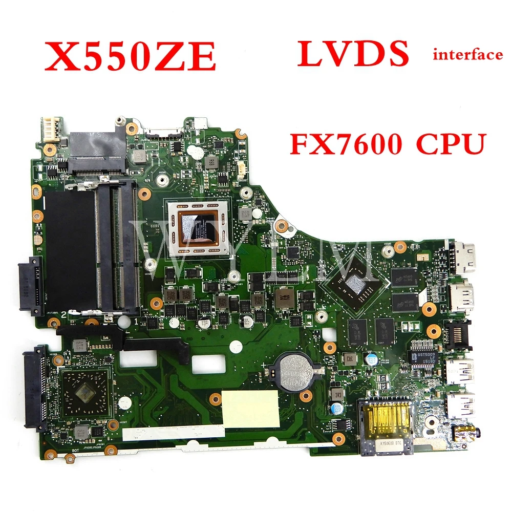 Материнская плата X550ZE FX7600 материнская для процессора LVDS интерфейс PM ASUS X550ZA X550Z
