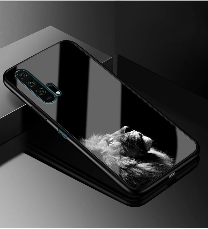 01 Для huawei Nova 5 T чехол Nova5T PC Пластиковый стеклянный чехол для телефона черный ТПУ бампер чехол для huawei Nova 5 T Nova 5 T чехол - Цвет: 01