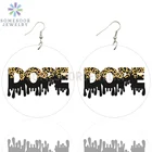 SOMESOOR, животные, кожа, леопард, принт, допинг, деревянные висячие серьги, винтажные африканские Locs петли, Висячие ювелирные изделия для женщин, подарки