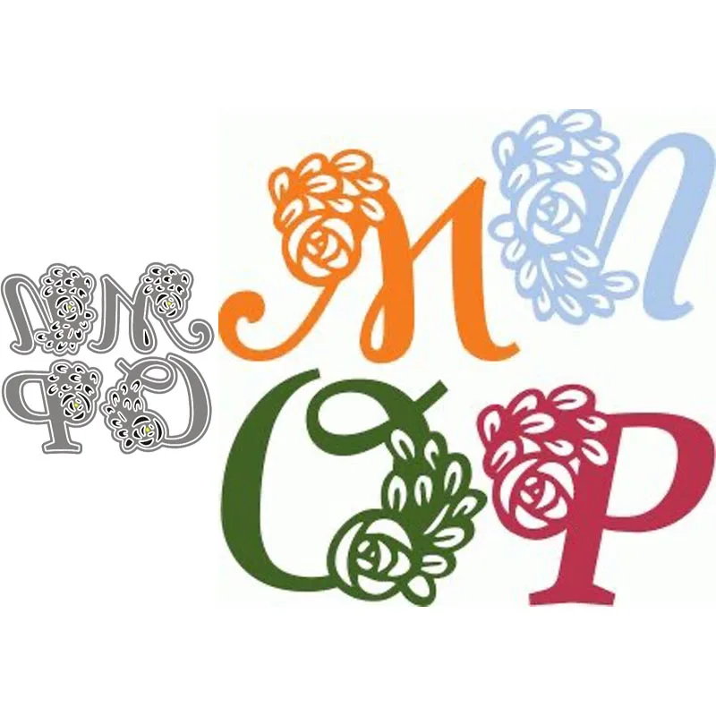 

Metal Cutting Dies Letter M N O P Stencil for DIY Scrapbooking Album Embossing Paper Cards Deco Crafts Die Cuts