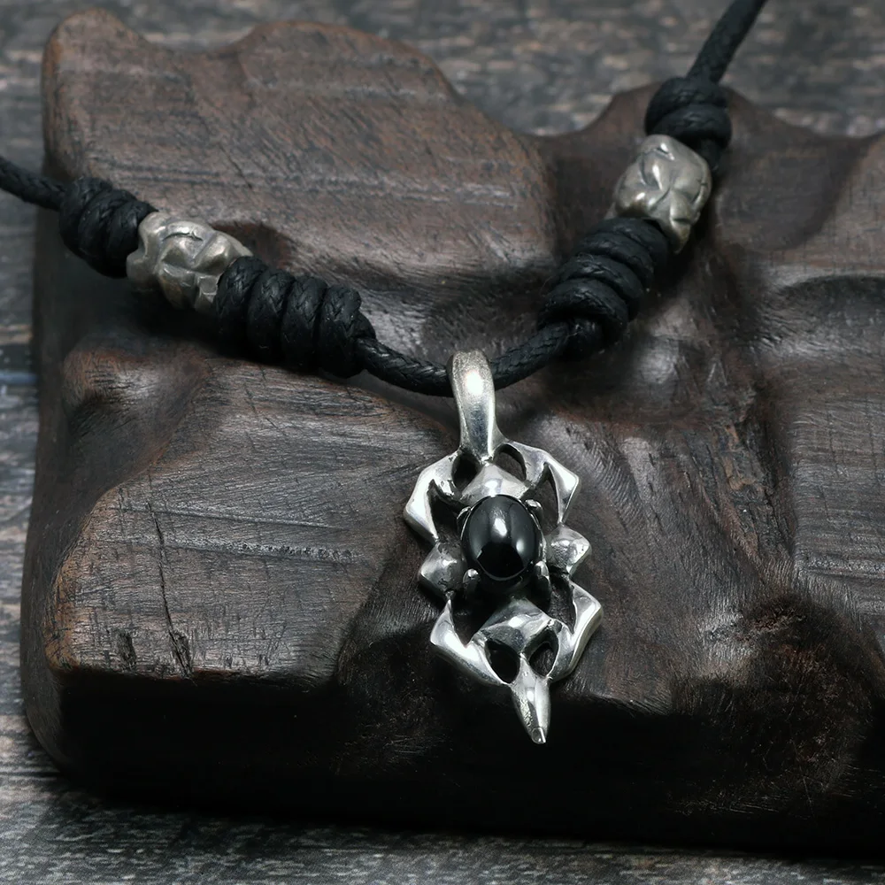 Ремешок из серебра 925 пробы в готическом стиле для мужчин и женщин|Ожерелья| |