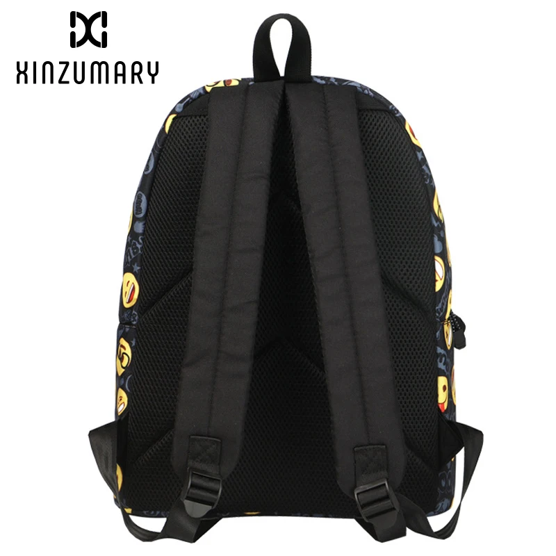 Напечатанный рюкзак с эмоджи bookbag колледж ветер женская сумка на плечо спортивная сумка для отдыха Новая Большая емкость женский рюкзак Горячая