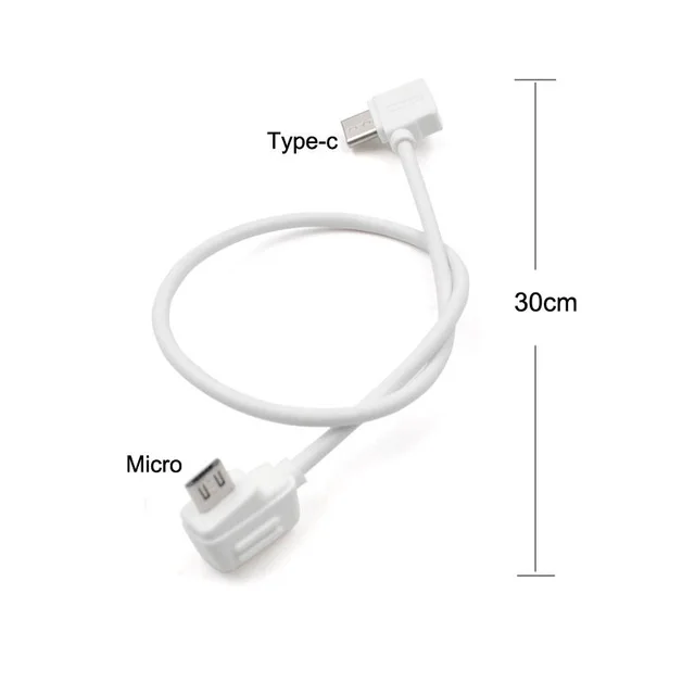 30cm Type-c Для DJI Mavic 2/MINI/pro/Air/spark контроллер/samsung/i телефонный стол Micro USB подходит для IOS type-c OTG кабель для передачи данных 10 см/30 см - Цвет: 30cm Type-c