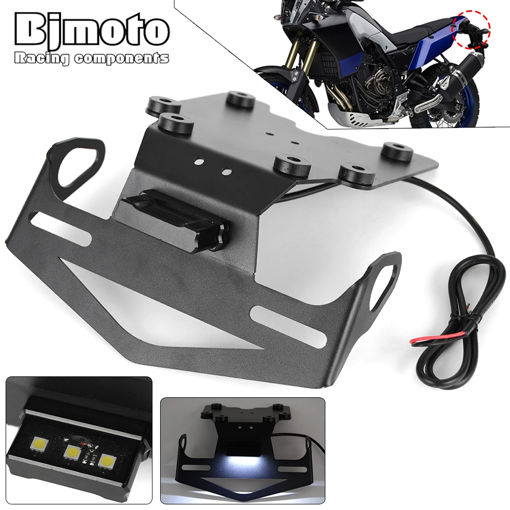 

Motorcycle CNC License Plate Bracket Holder with Plate light For Yamaha TENERE 700 XTZ 700 2019 2020 2021