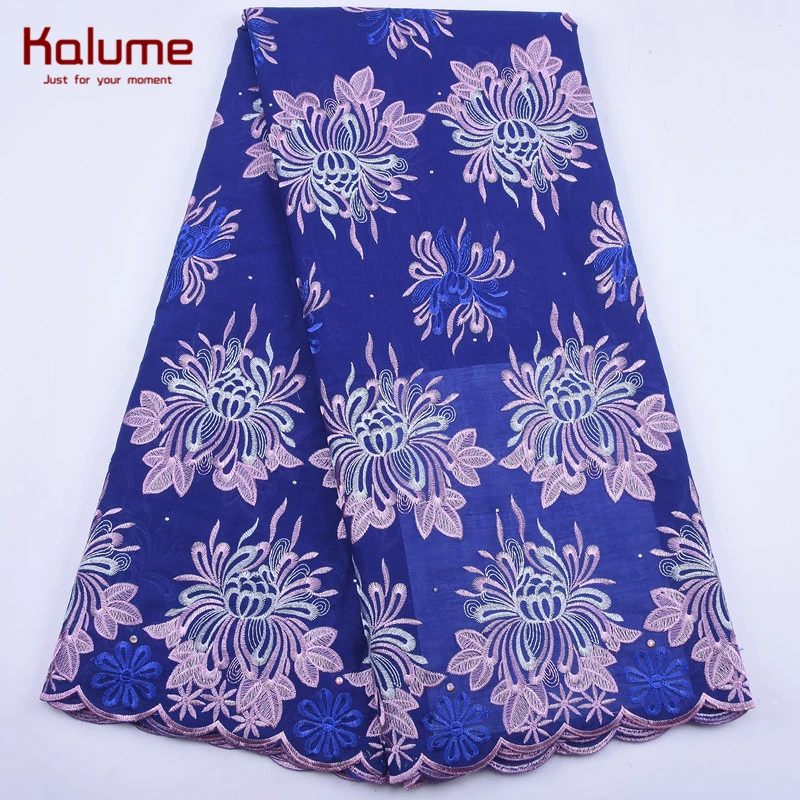 Kalume 2020 Cheap African Lace Fabric Black Swiss Cotton With Stone Nigerian Voile For Sewing Party F1937 | Дом и сад
