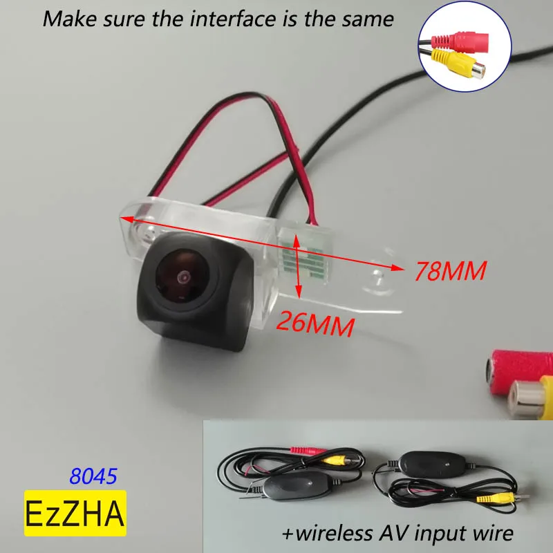 

EzZHA HD Wireless Car CCD Rear Camera Fisheye Night Vision For Volvo S40 S60 S80 XC90 XC60 V60 S80L S60L S40L