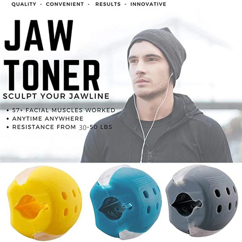 Jaw Exerciser Slim Face Fitness Silicon Balls Chin Workout Training Myofascial Release Jawliner Jawline Exercise for Simulator images - 6