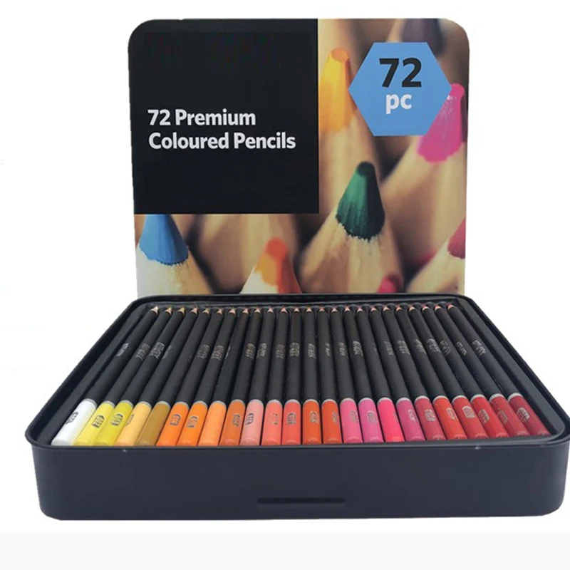

72 Color Lead Iron Boxed Pencil Set High Quality Environmental Protection Painting Foreign Trade Stationery Set Drawing