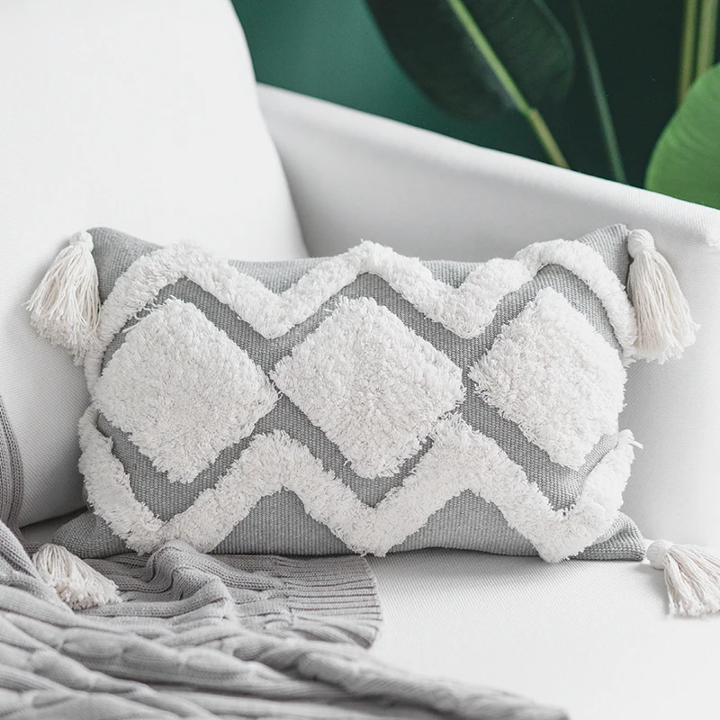 Макраме диванная подушка наволочка модель комнаты B &amp прикроватная украшение