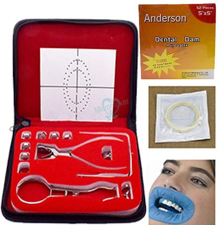 

Dental Rubber Dam Mouth Gap Mouth Opener Pure Latex Dental Dam Hole Puncher Set Dental Dam Rubber Dam Template Dentist Tools