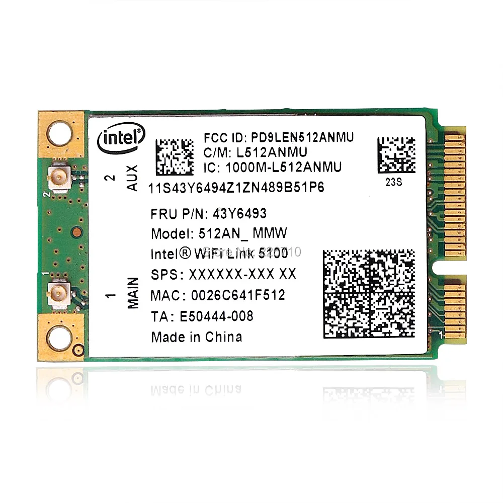 5100AGN 512AN_MMW Беспроводная 802.11N 300 Мбит/с PCI E Wi Fi LAN карта для Lenovo X200 T400 E43 E43A E43L G450L W500 R500