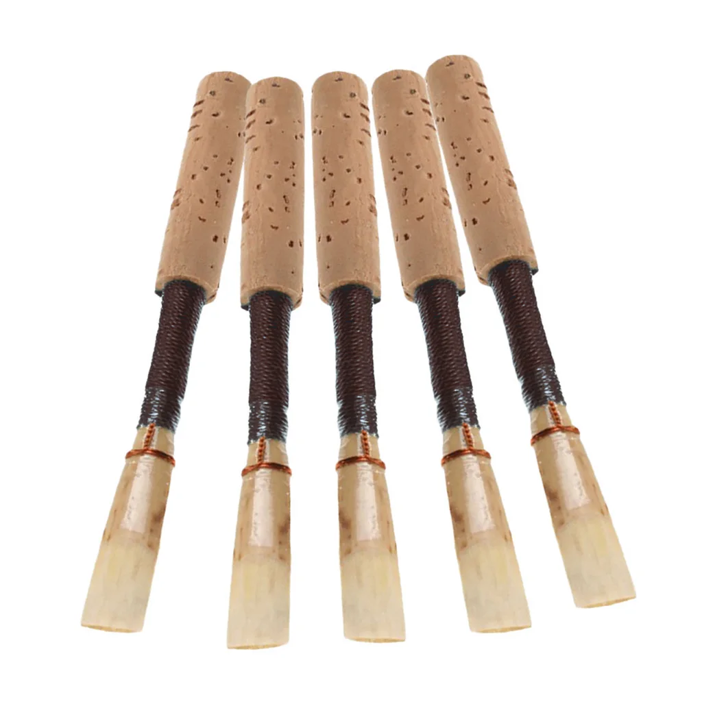 

5 Pcs Oboe Reeds, Strength Medium Soft Handmade Oboe Reeds with Blue Cork