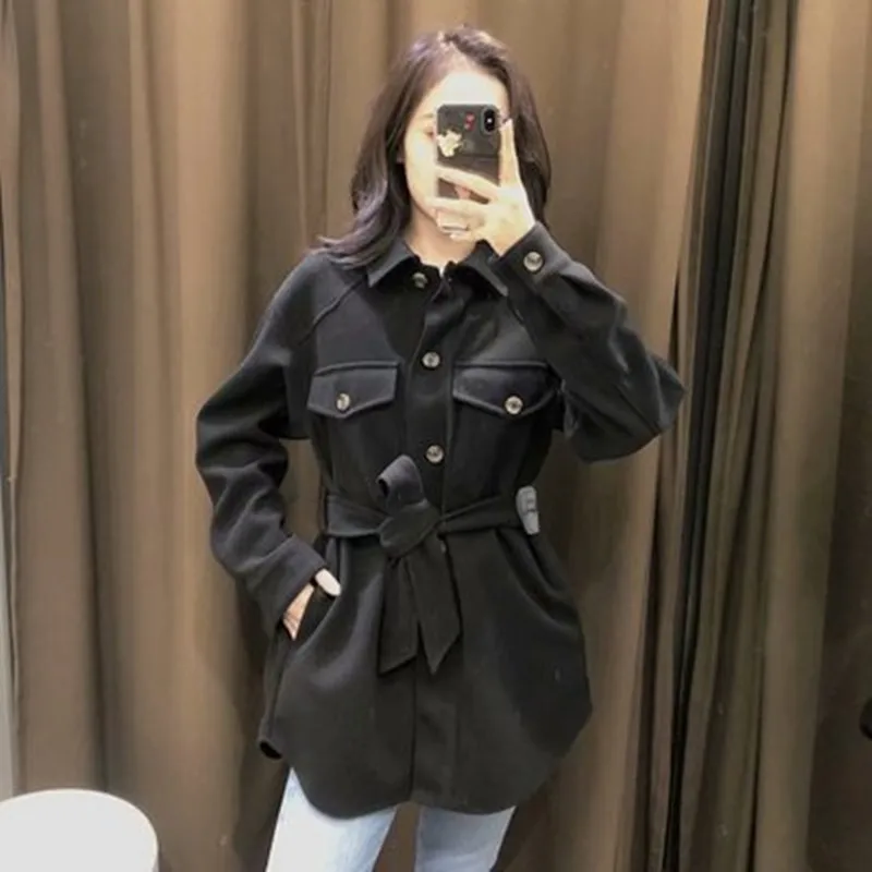 

Vintage Women Oversize Woolen Camel Jackets 2021 Spring-Autumn Fashion Ladies Soft Long Coats Elegant Girls Chic Outerwear