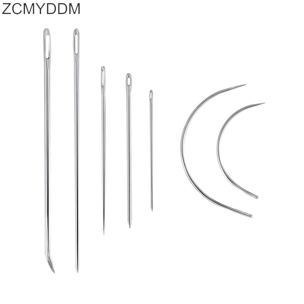 

ZCMYDDM 7Pcs/Set Leather Triangular Needles for Stainless Steel Shaped Pin Stitch Needlework DIY Leathercraft Sewing Tools