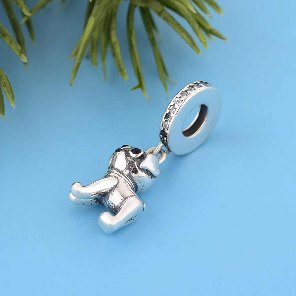 

Cute Pet Dog Dangle Charms For Original Snake Bracelet Authentic Jewelry Making 925 Sterling Silver Animal Bead Women Berloque