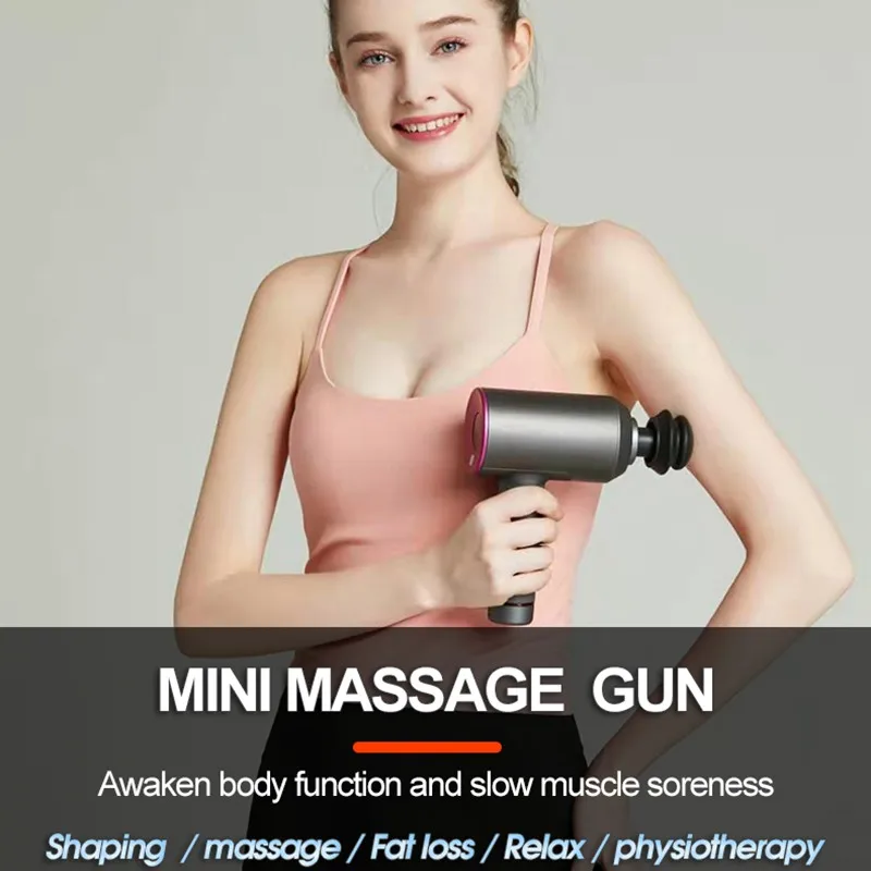 

Professional Massage Fascia Gun Electric Deep Muscle Body Relaxation Pain Relief Slimming Shaping Massager With Gift Bag
