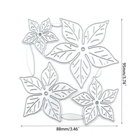 p15d diy lace cutting dies embossing stencil template for scrapbooking embossing paper card making%ef%bc%8cfive leaves flowers