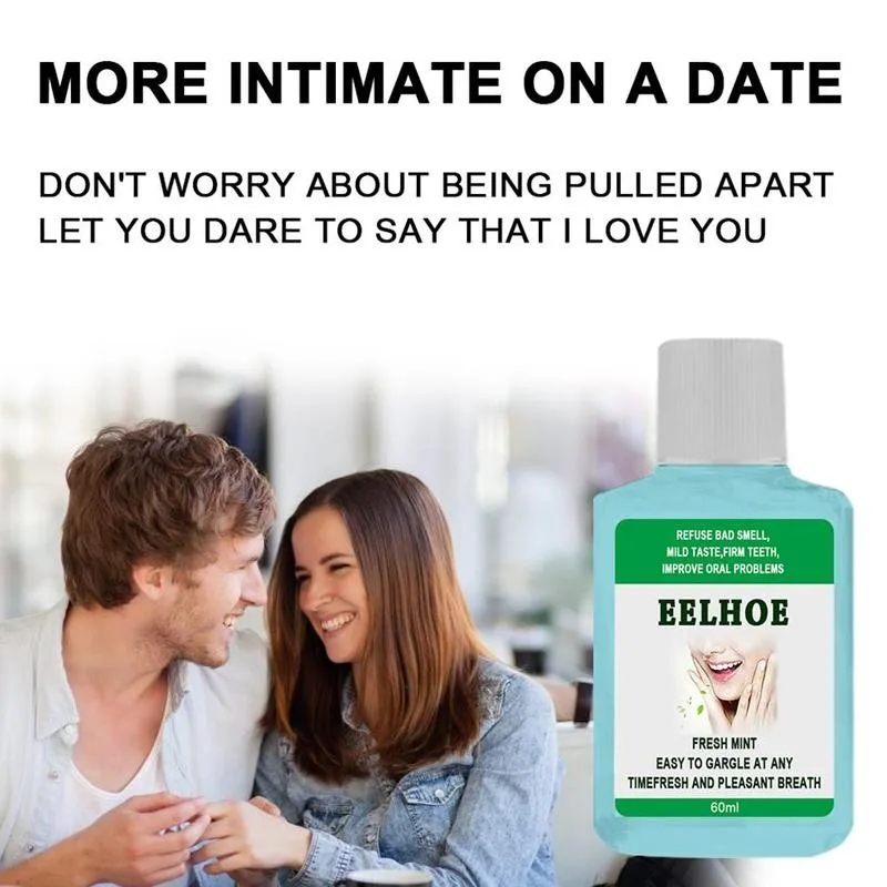 60 мл жидкость для полоскания рта чистый зубного камня уход свежее дыхание мята