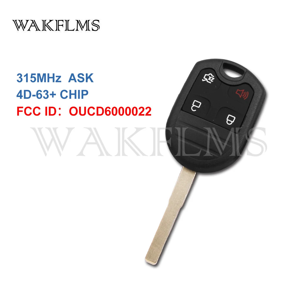 4 кнопочный дистанционный Автомобильный ключ 315 МГц для Ford C Max Escape F350 Focus SE SEL Transit с