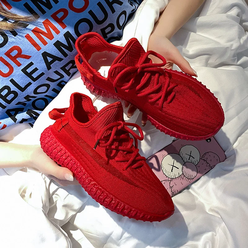 

Women Sneakers Cushion Running shoes Plus Size 39 40 Vulcanized Breathable Non Slip Lace Up Flats Damping Jogging Sport Shoes